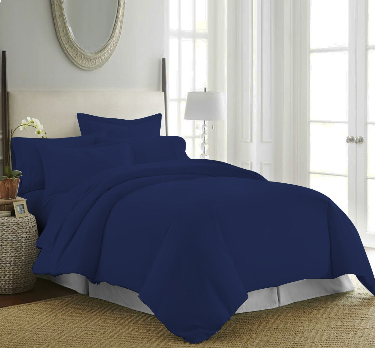 Duvet Quilt Cover 200TC Egyptian Cotton 3PC Bedding Set Single Double King Super