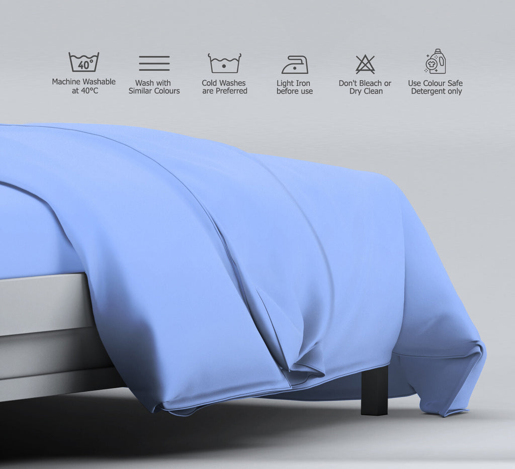 Duvet Quilt Cover 200TC Egyptian Cotton 3PC Bedding Set Single Double King Super
