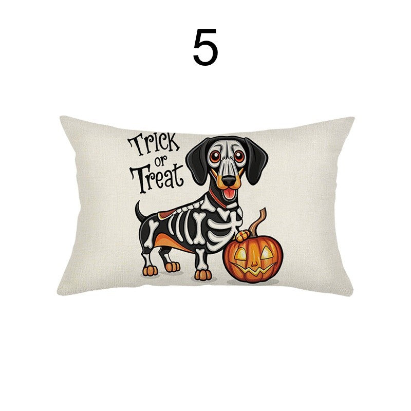 UK Rectangular Halloween Cushion Cover Pillow Case Soft Sofa Home Decor 20x12"