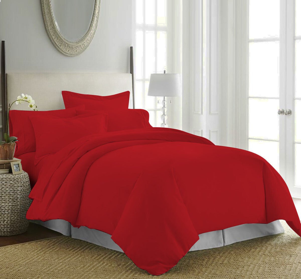Duvet Quilt Cover 200TC Egyptian Cotton 3PC Bedding Set Single Double King Super