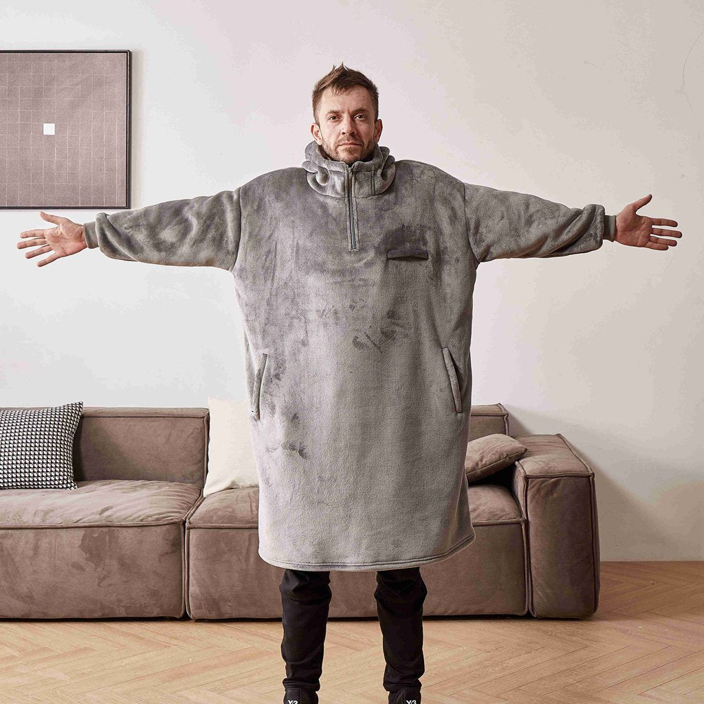 Adult Super Soft Fleece Hooded Snuggle Blanket Hoodie Warm Hoodie Nightwear Gift