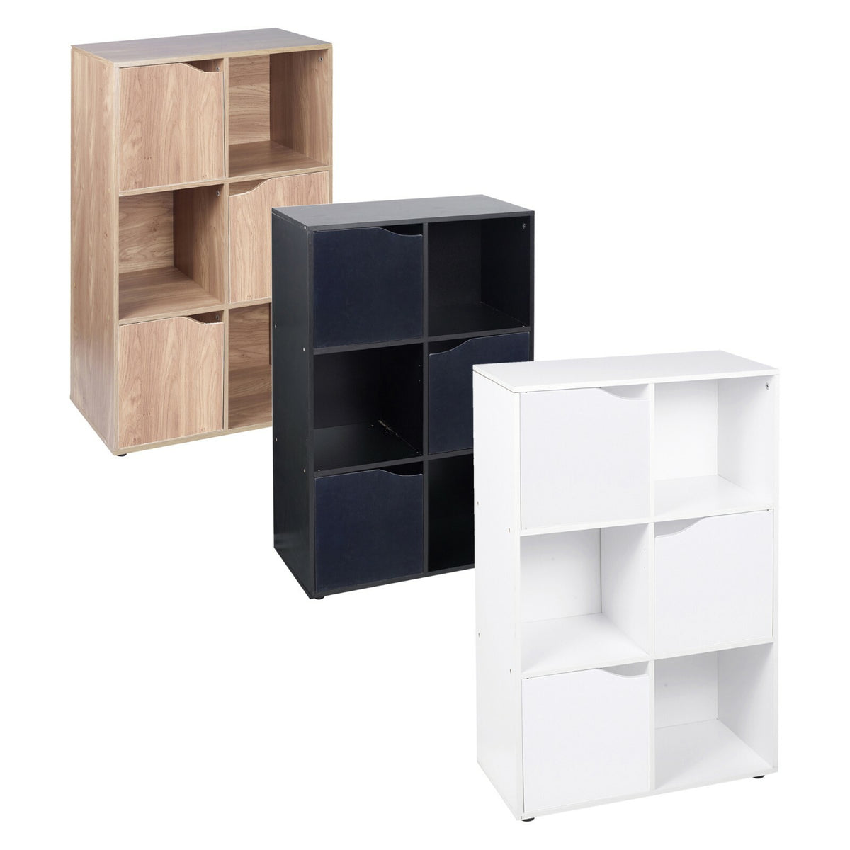 Cube Bookcase Shelving Display Shelf Storage Unit Wooden Door Organiser Cupboard