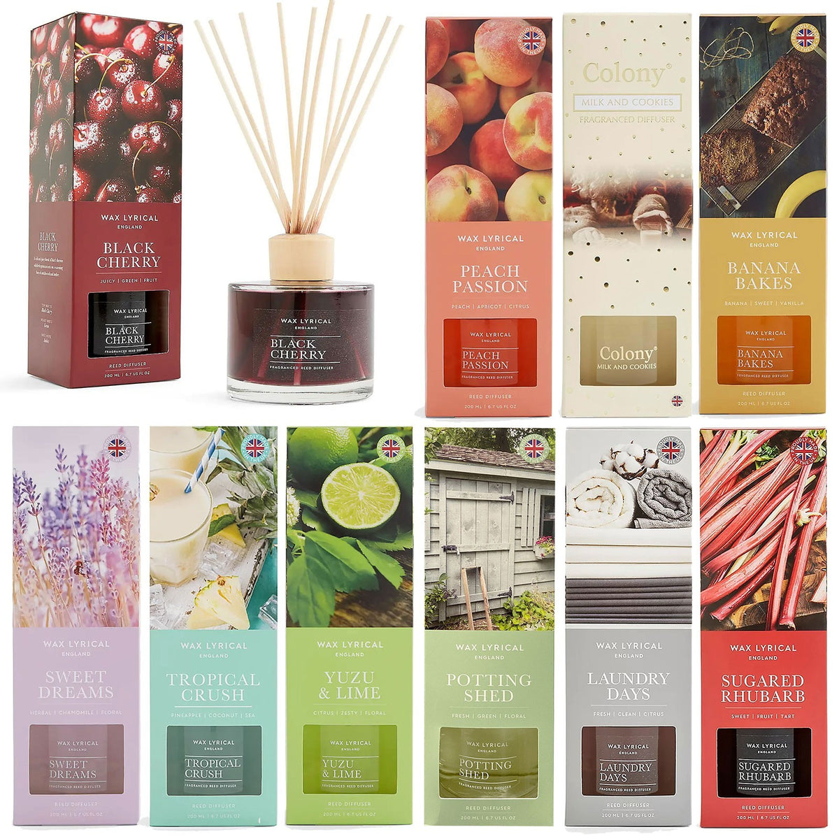 Wax Lyrical Fragrance Reed Stick Diffuser Large 200ml Made in England Boxed