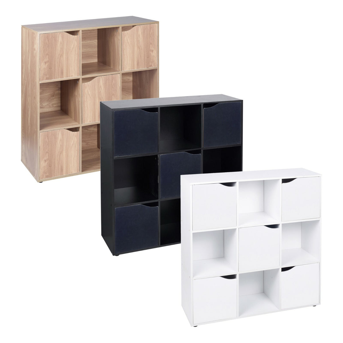 Cube Bookcase Shelving Display Shelf Storage Unit Wooden Door Organiser Cupboard