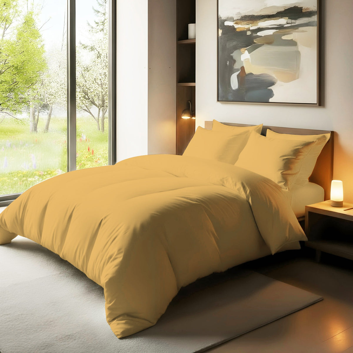 Duvet Quilt Cover 200TC Egyptian Cotton 3PC Bedding Set Single Double King Super