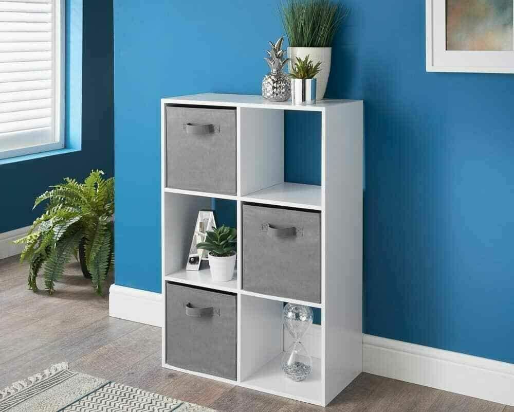 2/3/4/5/6 Tier Cubes Drawers Shelving Storage Unit Bookcase Cabinet Living Room