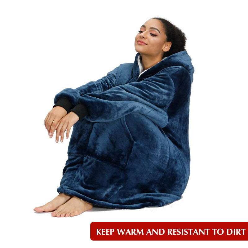 Adult Super Soft Fleece Hooded Snuggle Blanket Hoodie Warm Hoodie Nightwear Gift