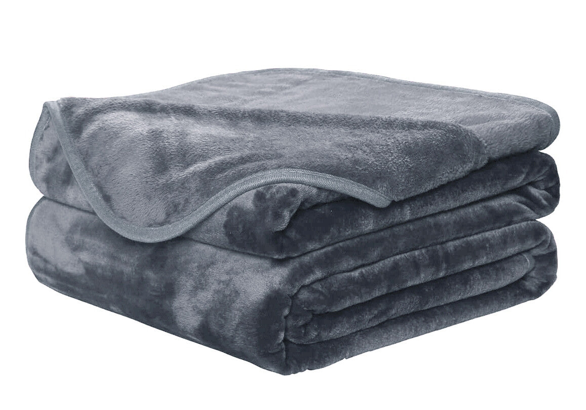 FAUX FUR THROW BLANKET LUXURY SOFA BED FLEECE SOFT WARM DOUBLE, KING LARGE SIZE