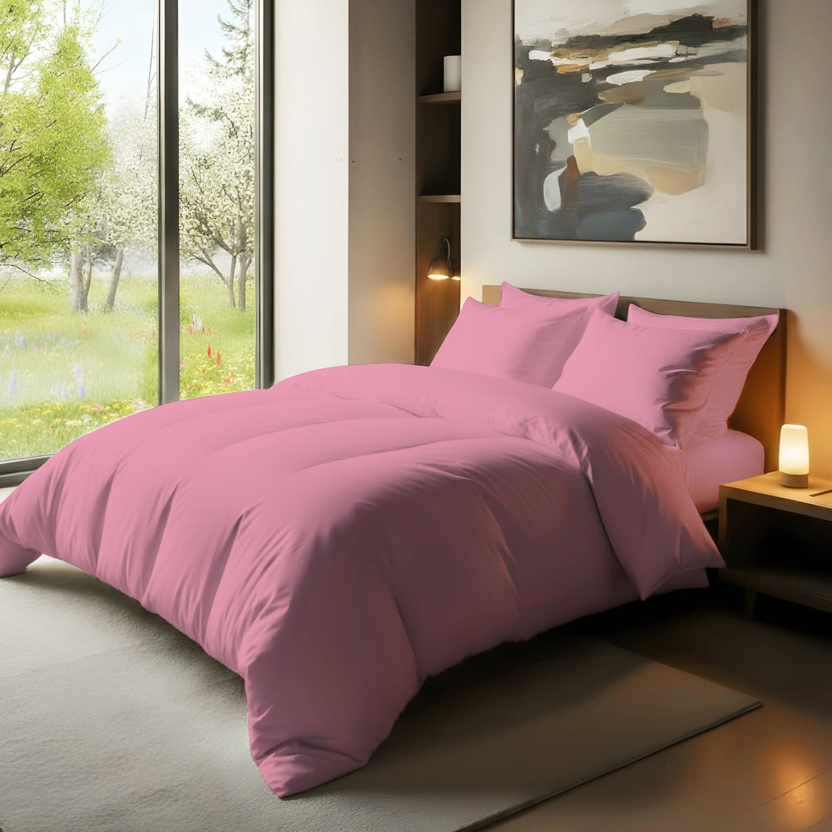 Duvet Quilt Cover 200TC Egyptian Cotton 3PC Bedding Set Single Double King Super