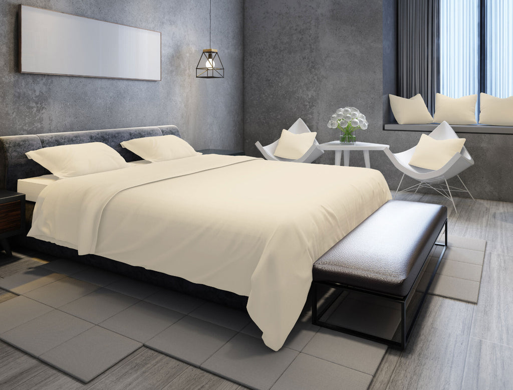 Duvet Quilt Cover 200TC Egyptian Cotton 3PC Bedding Set Single Double King Super