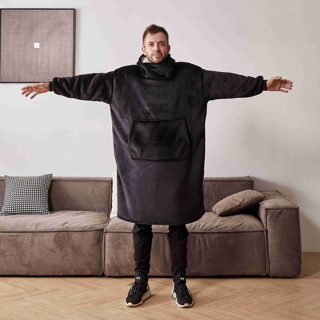 Adult Super Soft Fleece Hooded Snuggle Blanket Hoodie Warm Hoodie Nightwear Gift