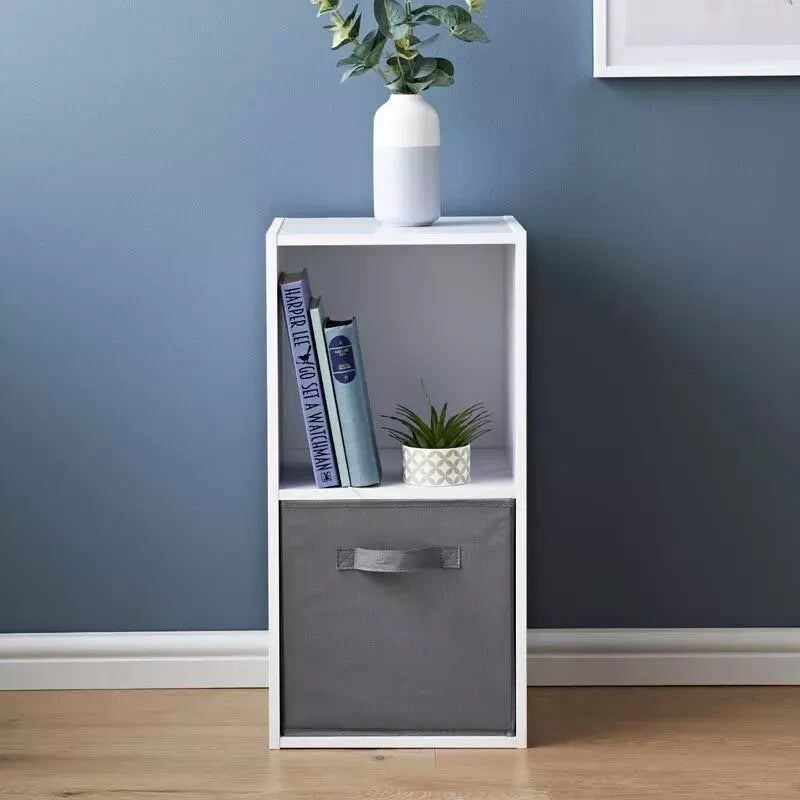 2/3/4/5/6 Tier Cubes Drawers Shelving Storage Unit Bookcase Cabinet Living Room