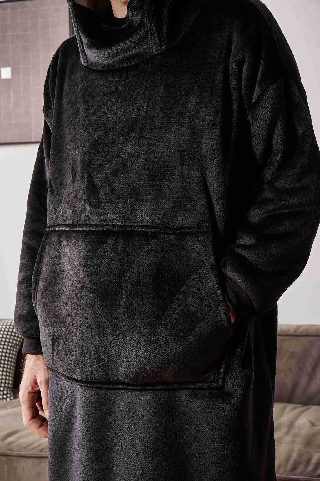 Adult Super Soft Fleece Hooded Snuggle Blanket Hoodie Warm Hoodie Nightwear Gift