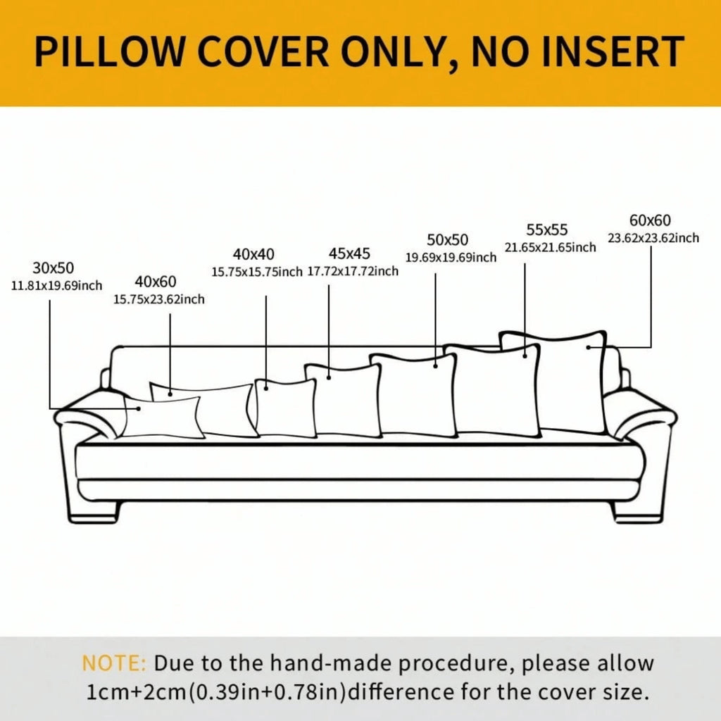Halloween Pumpkin Embroidered Cushion Cover 45x45cm Sofa Pillowcase Autumn Decor