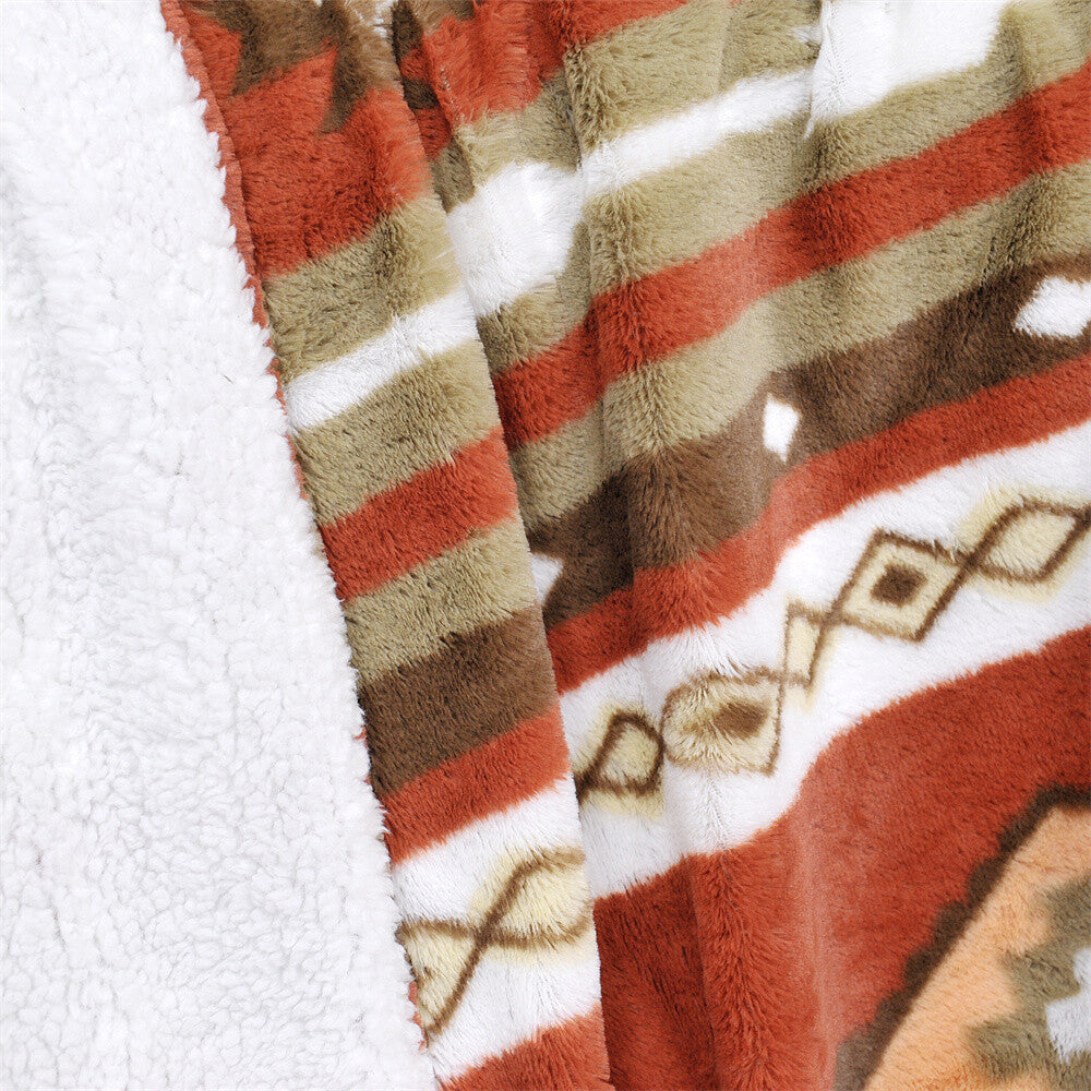 Southwest Sherpa Fleece Throw Blanket – Ultra Soft Reversible & Cozy Plush Gifts