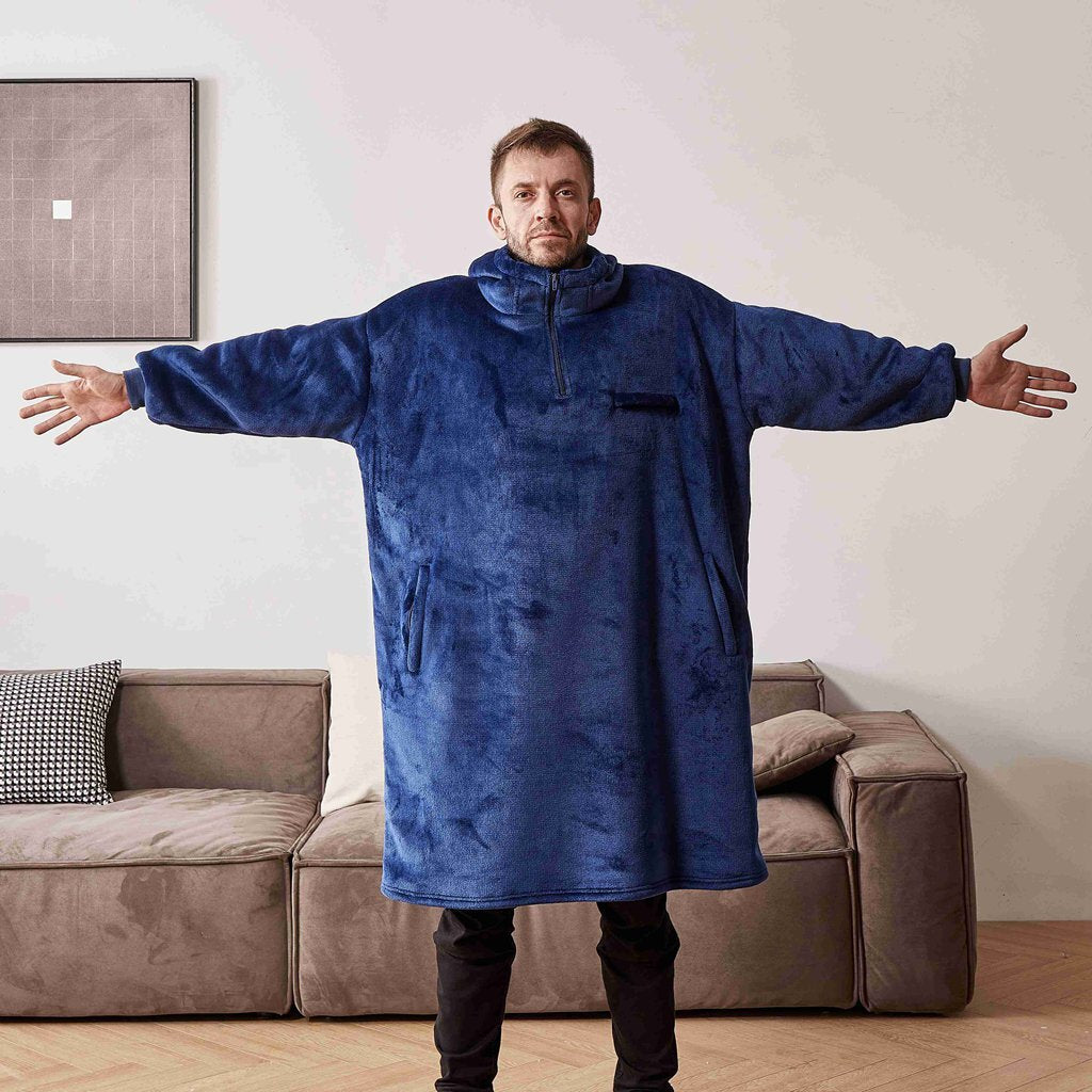 Adult Super Soft Fleece Hooded Snuggle Blanket Hoodie Warm Hoodie Nightwear Gift