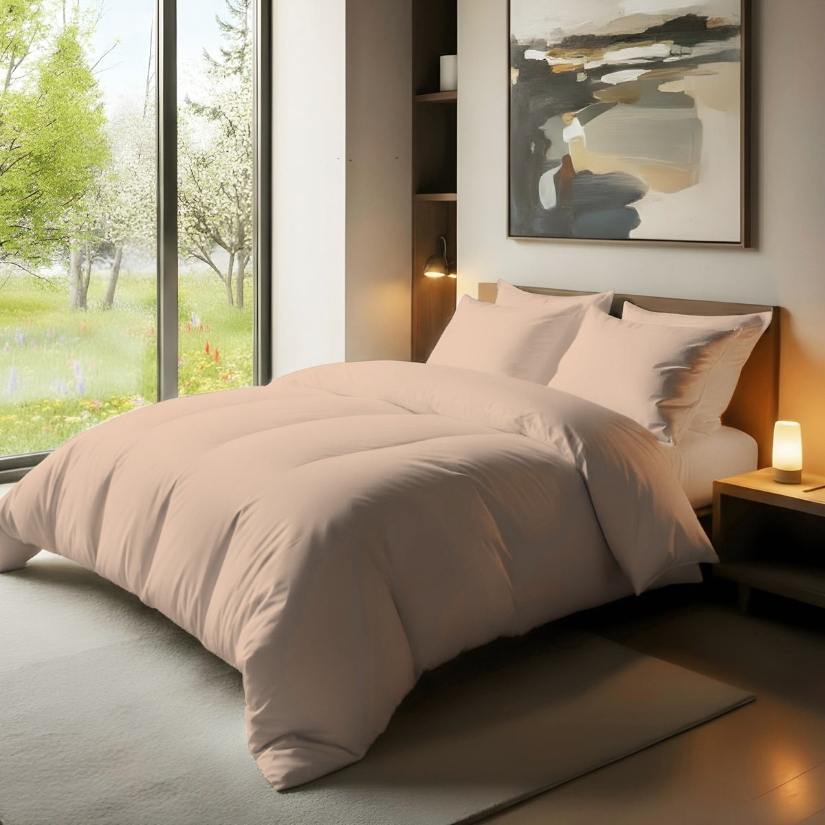 Duvet Quilt Cover 200TC Egyptian Cotton 3PC Bedding Set Single Double King Super
