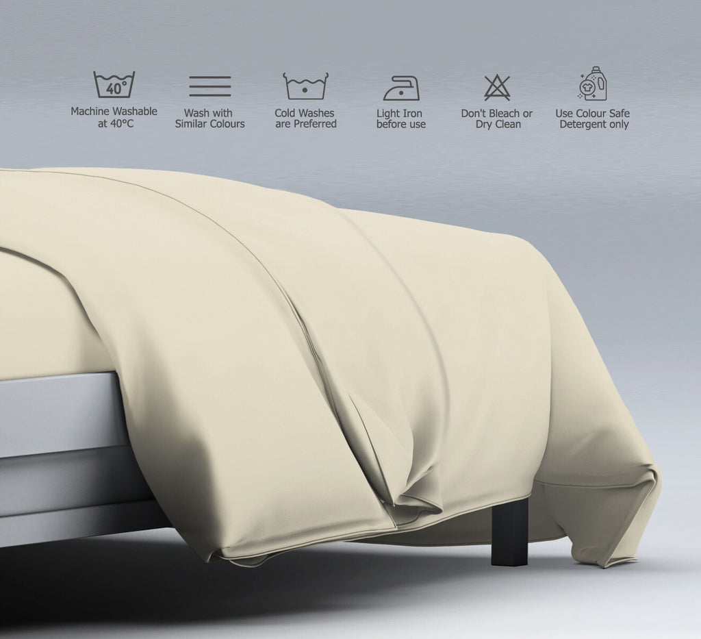 Duvet Quilt Cover 200TC Egyptian Cotton 3PC Bedding Set Single Double King Super