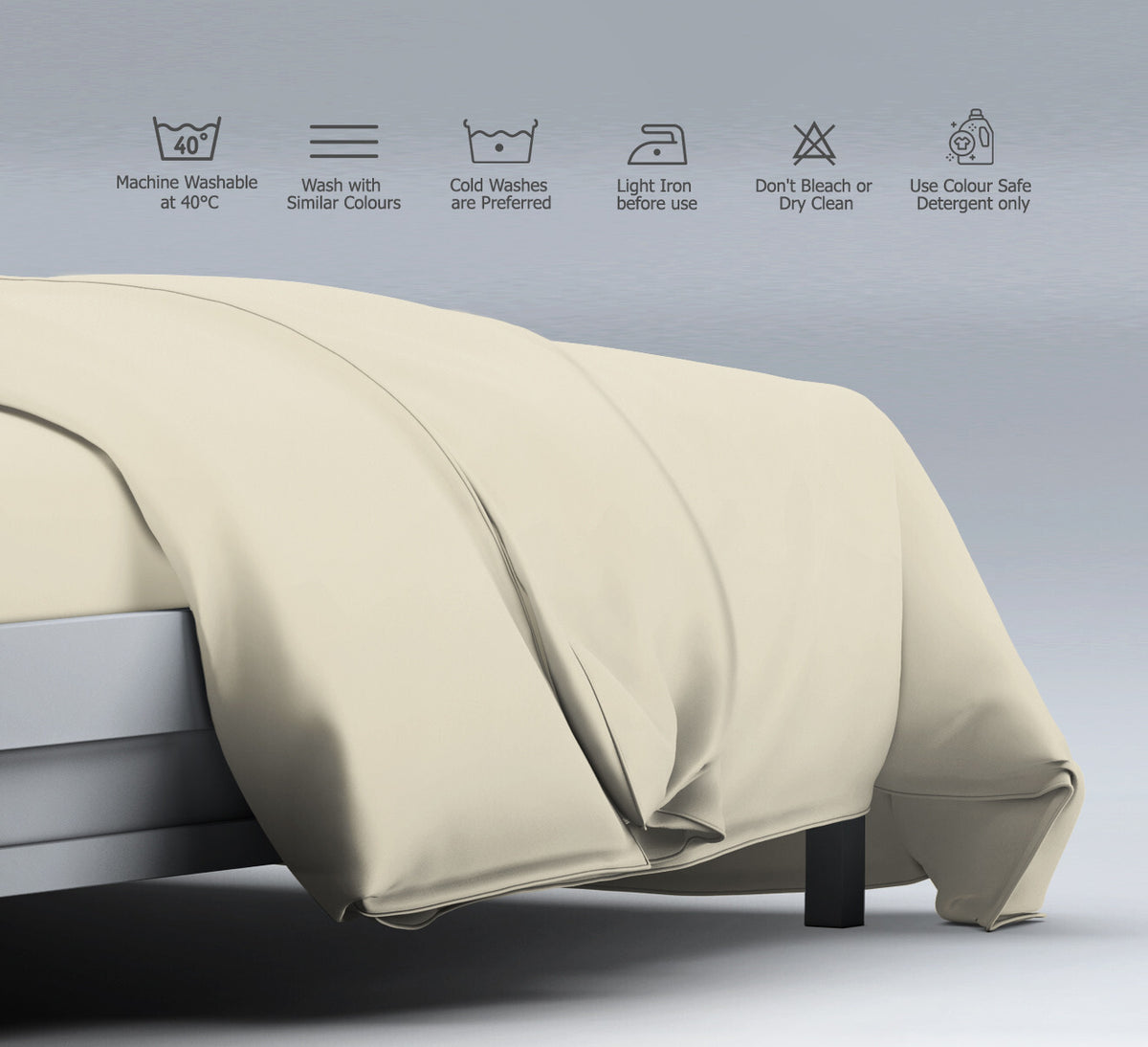 Duvet Quilt Cover 200TC Egyptian Cotton 3PC Bedding Set Single Double King Super