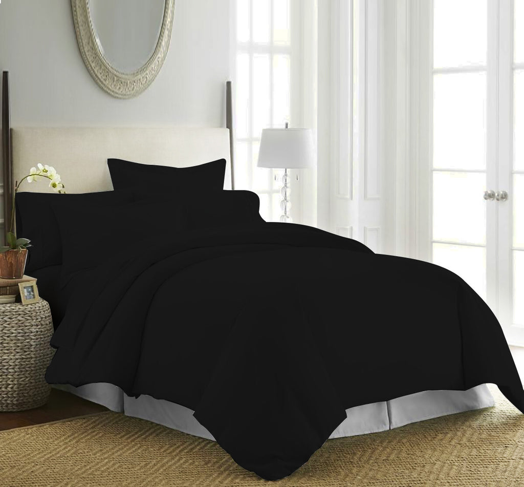 Duvet Quilt Cover 200TC Egyptian Cotton 3PC Bedding Set Single Double King Super