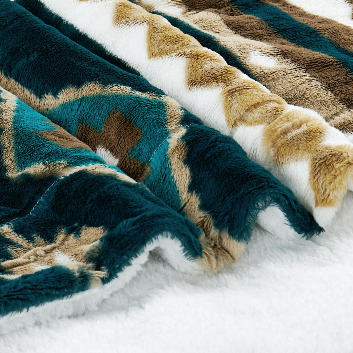 Southwest Sherpa Fleece Throw Blanket – Ultra Soft Reversible & Cozy Plush Gifts