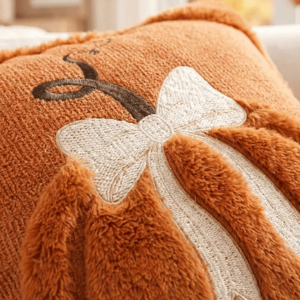 Halloween Pumpkin Embroidered Cushion Cover 45x45cm Sofa Pillowcase Autumn Decor