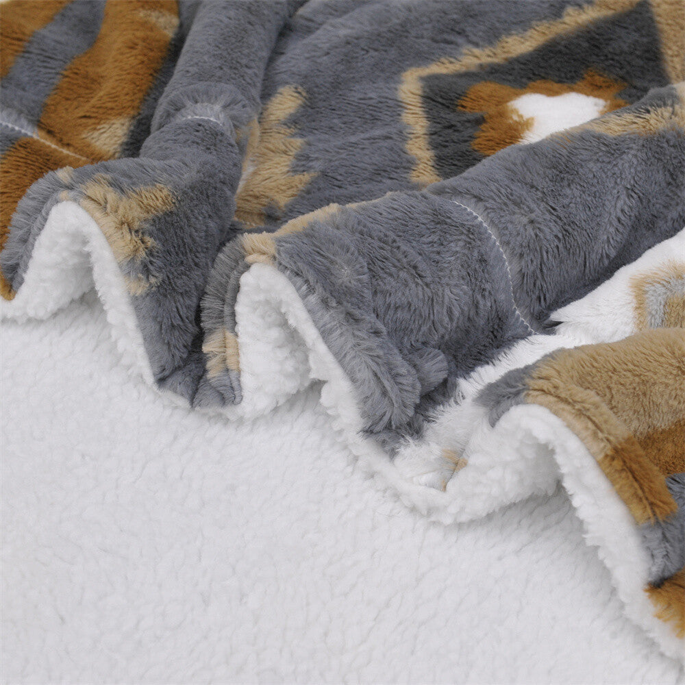 Southwest Sherpa Fleece Throw Blanket – Ultra Soft Reversible & Cozy Plush Gifts