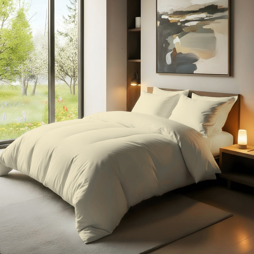 Duvet Quilt Cover 200TC Egyptian Cotton 3PC Bedding Set Single Double King Super