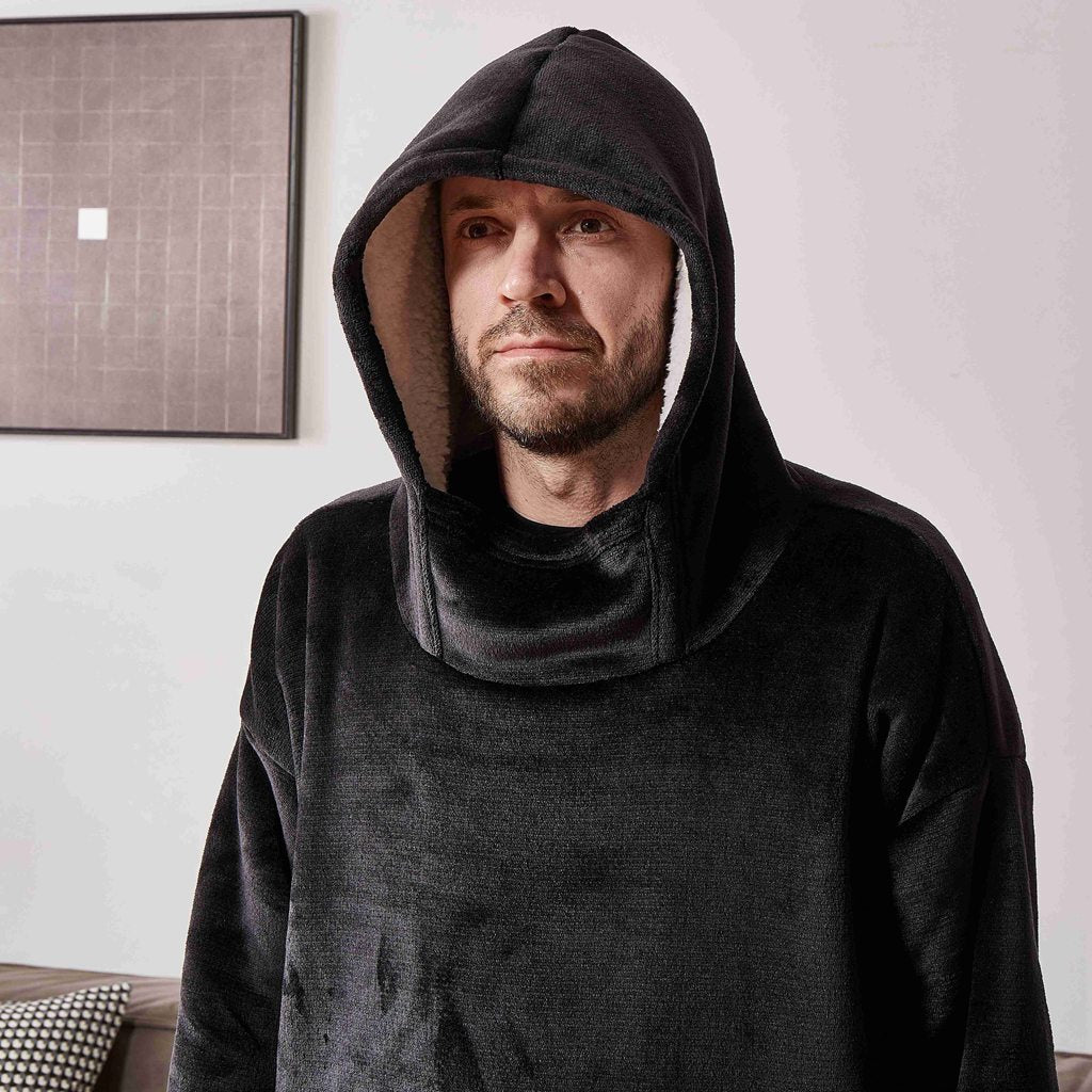 Adult Super Soft Fleece Hooded Snuggle Blanket Hoodie Warm Hoodie Nightwear Gift